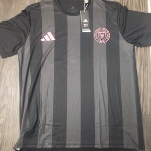 BWT Lionel Messu Miami Inter Adidas Black and Pink Men's Jersey Sz L
